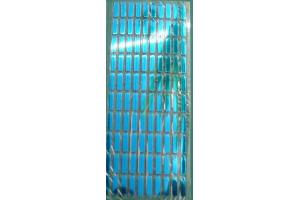 100 Buegelpailletten  Stifte 7mm x 2mm spiegel blau